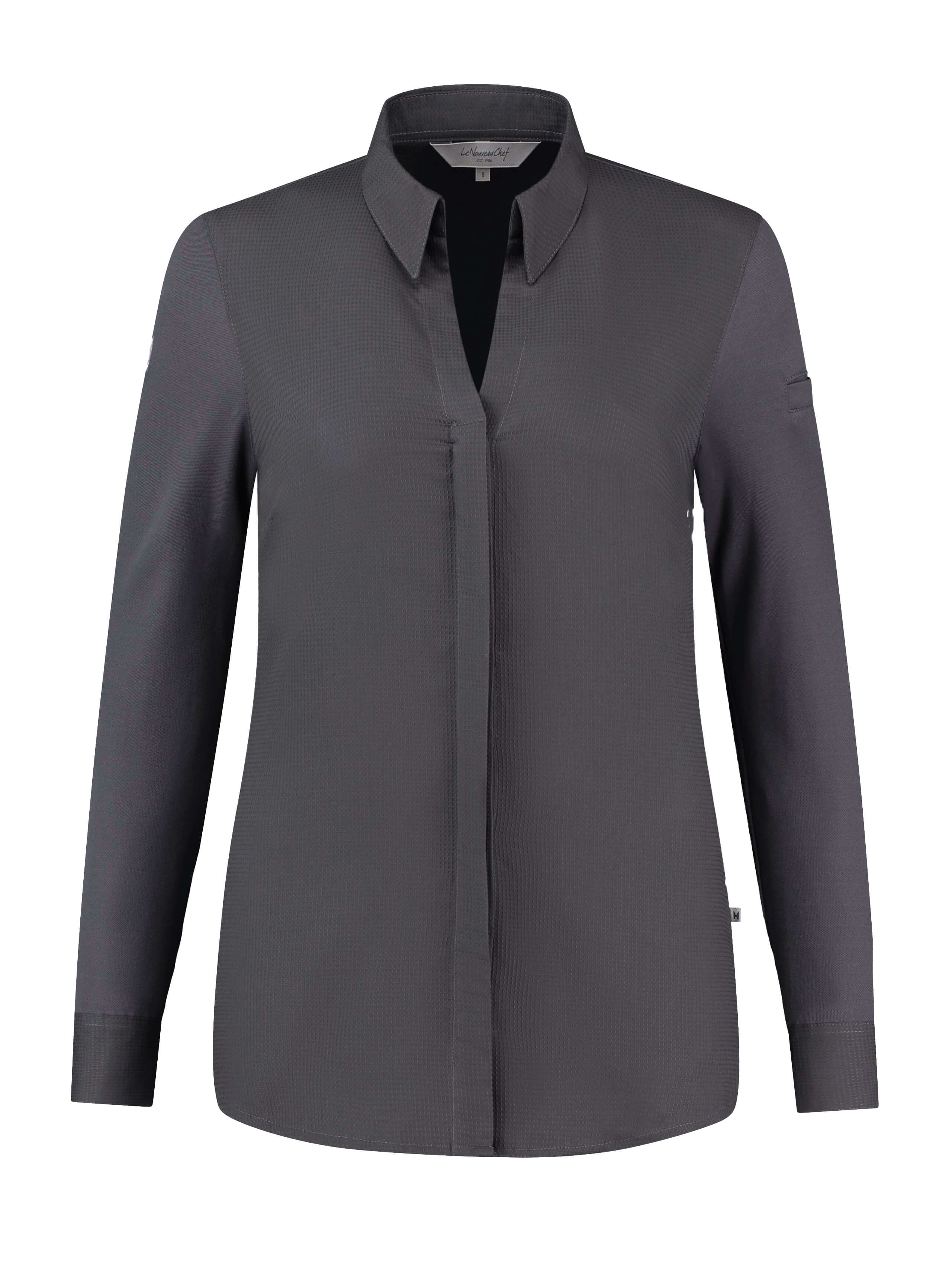 Chef Jacket Sophie Dark Grey by Le Nouveau Chef -  ChefsCotton