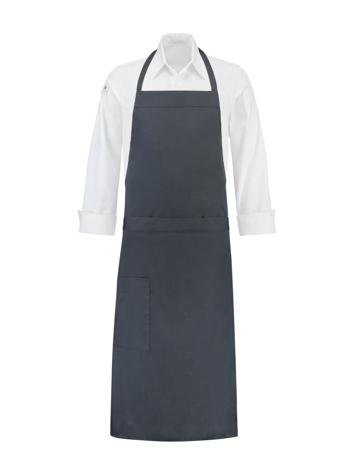 Bib Apron Atlanta Nimbus Grey by Le Nouveau Chef -  ChefsCotton